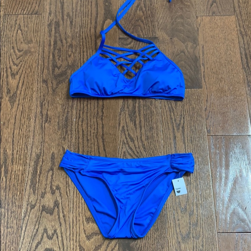 Blue bikini